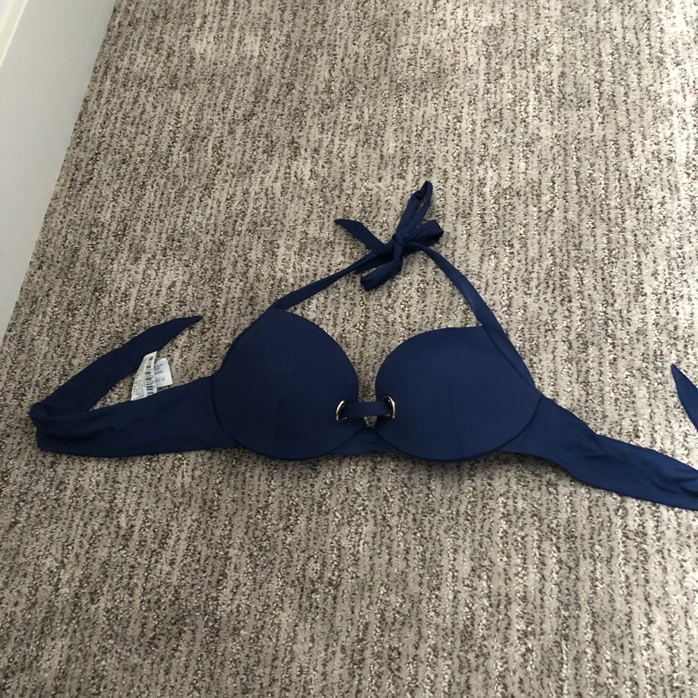 Push Up Navy Bikini Top from European Store Oysho